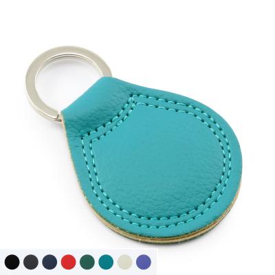 Image of E Leather Large Teardrop Key Fob